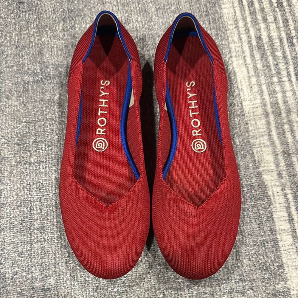 Rothy's Red and Blue Women's Flats
